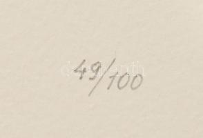 Koncz Béla (1925-2002): Formaszervezés Bartók zenéjére, 1978. Szitanyomat, papír, jelzett, számozott...