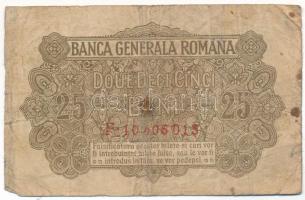 Románia / Német megszállás 1917. 25b T:VG Romania / German occupation 1917. 25 Bani C:VG