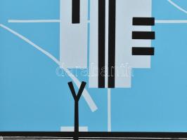 Kolozsváry Zsigmond (1899-1983): Geometrikus kompozíció. Szitanyomat, papír, jelzett, számozott (49/...