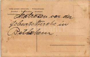 Bethlehem, SMS Erzherzog Karl matrózai a Születés templom előtt / K.u.k. Kriegsmarine Matrosen / Aus...