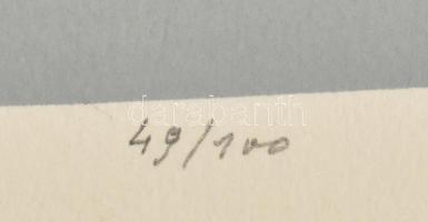 Barcsay Jenő (1900-1988): Emlék, 1978. Szitanyomat, papír, jelzett, számozott (49/100). 40×30 cm / s...