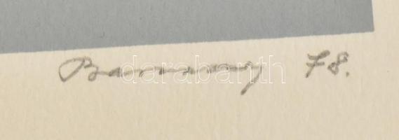 Barcsay Jenő (1900-1988): Emlék, 1978. Szitanyomat, papír, jelzett, számozott (49/100). 40×30 cm / s...