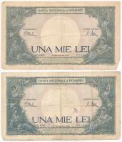 Románia 1941. 1000L (2x) T:F Romania 1941. 1000 Lei (2x) C:F Krause P#52