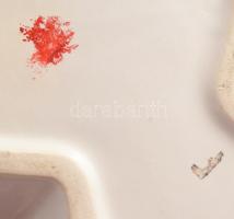 Porcelán hattyús kaspó, kínáló m: 23 cm sz:, 26 cm