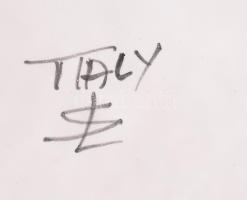 SL jelzéssel olasz mázas kerámia tányér. Kézzel festett, jelzett, hibátlan d: 20 cm