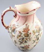 Sarreguemines fajansz vizes korsó, Levonóképes, jelzett, sérülésekkel 27 cm