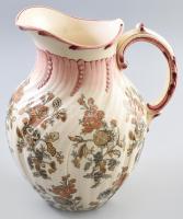 Sarreguemines fajansz vizes korsó, Levonóképes, jelzett, sérülésekkel 27 cm