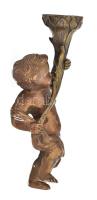 Bronz angyal figura, gyertyatartónak használható 20 cm