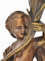 Bronz angyal figura, gyertyatartónak használható 20 cm
