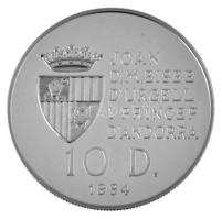 Andorra 1994. 10D Ag "XXVI. Nyári Olimpiai Játékok" T:PP
Andorra 1994. 10 Diners Ag "...