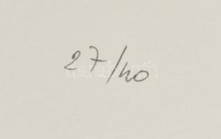 Hetey Katalin (1924-2010): Kompozíció. Szitanyomat, papír. Jelzett. Számozott (27/40). Lapméret: 54x...