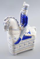 Hollóházi lovas huszár. Kézzel festett, jelzés nélkül, hibátlan, 27x18x9 cm