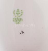 Hollóházi hölgy kottával porcelán figura, kézzel festett, jelzett, hibátlan, m: 23 cm