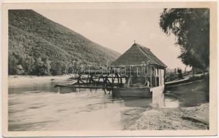 1941 Szamosújvár, Gherla; Szamos-völgye, hajómalom. Rácz István kiadása / Somes valley, floating watermill (boat mill) (EK)