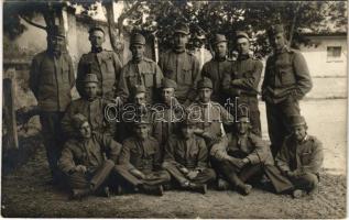 1916 Brassó, Kronstadt, Brasov; osztrák-magyar katonák csoportja / WWI Austro-Hungarian K.u.K. military, group of soldiers. photo