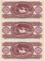 1984. 100Ft (3x) sorszámkövetők T:VF,F szép papír Adamo F35