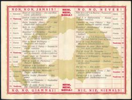 1929 A New-York éttermének júniusi különlegességei, irredenta menükártya Nagy-Magyarország ábrázolás...