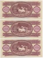 1980. 100Ft (3x) sorszámkövetők T:UNC,AU Adamo F33