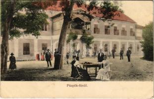 Püspökfürdő, Szentlászlófürdő, Baile 1 Mai (Nagyvárad, Oradea); Püspök fürdő. Rákos Vilmos kiadása / spa, bath (EK)