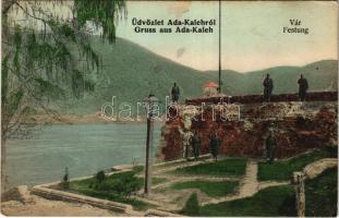 1906 Ada Kaleh, Vár, katonák / Festung / castle, K.u.K. soldiers (EK)