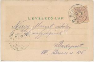 1900 Pozsony, Pressburg, Bratislava; Hajós egylet este evezősökkel / Ruderklub / Rowing club at nigh...