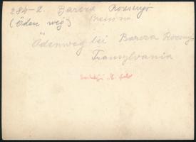 cca 1910 Barcarozsnyó, Brassó vármegye, Erdélyi Mór (1866-1934) felvétele, hátulján feliratozva, 11,...