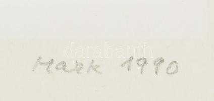 Mark (Márkus), Anna (1928-): Geometrikus kompozíció. Szitanyomat, papír, jelzett, számozott (8/40). ...