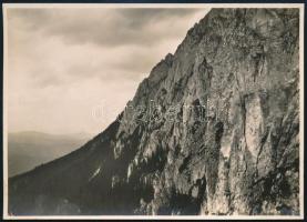 cca 1910 Brassó környéki hegyek, Erdélyi Mór (1866-1934) felvétele, hátulján feliratozva, 11,5×16 cm / Brasov (Kronstadt), mountains, vintage photo by Mór Erdélyi, 16×11,5 cm