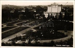 1938 Kaposvár, Hősök ligete. Király János fényképész kiadása + "KAPOSVÁR P.U."