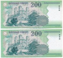 2002. 200Ft "FB" (2x) sorszámkövetők T:UNC
Adamo F53B1