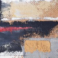 Szőke jelzéssel: Kompozíció. Olaj, farost, 56,5×40,5 cm