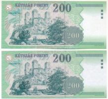 2001. 200Ft "FB" + 2004. 200Ft "FC" T:UNC,AU