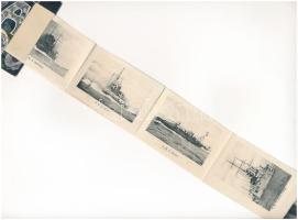 Pola, Markthalle, K.u.k. Kriegsmarine / Vásárcsarnok. Osztrák-magyar haditengerészeti leporellolap b...