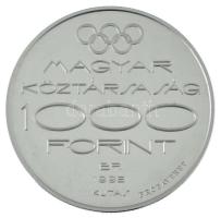 1995. 1000Ft Ag "XXVI. Nyári Olimpia - Atlanta" jelzett próbaveret-tervezet kapszulában. C...