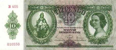 1936. 10P (3x) egymás utáni sorszámokkal T:I