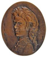 Búza Barna (1910-2010) DN "Sisi" egyoldalas bronz emlékplakett (118x98mm) T:AU patina