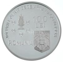 Románia 1998. 100L Ag "XVIII. Téli Olimpia, Nagano - Bob" kapszulában T:PP folt Romania 19...