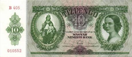 1936. 10P (3x) egymás utáni sorszámokkal T:I