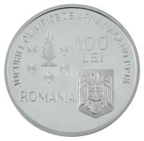 Románia 1998. 100L Ag "XVIII. Téli Olimpia, Nagano - Műkorcsolya" kapszulában T:PP folt Ro...