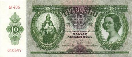 1936. 10P (3x) egymás utáni sorszámokkal T:I