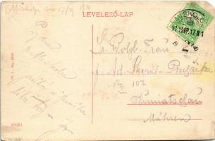 1911 Miskolc, Széchenyi utca, villamosok, üzletek. W. L. Bp. 6185. (EM)