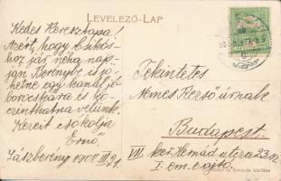 1908 Jászberény, Fő tér. Hulin és Kóczeán kiadása