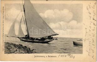 1903 Balaton, jachtverseny. Ellinger Ede fényképész kiadása