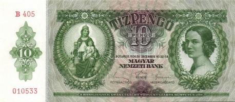 1936. 10P (4x) egymás utáni sorszámokkal T:I