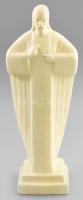 Drasche porcelán Krisztus. Fehér (csontszínű) mázas, jelzett, mázrepedésekkel 29 cm