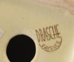 Drasche porcelán Krisztus. Fehér (csontszínű) mázas, jelzett, mázrepedésekkel 29 cm