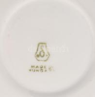 15 db Drasche mokkás csésze és alj. Retro színes mintás, jelzett, hibátlan