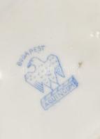 Aquincumi porcelán fésülködő női akt, kézzel festett, jelzett, hibátlan, m: 15 cm