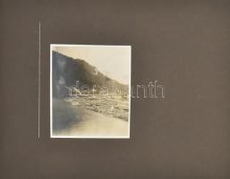 Amatőr fotóalbum "Tavasz, nyár, ősz, tél", 36 db beragasztott vegyes méretű fotóval