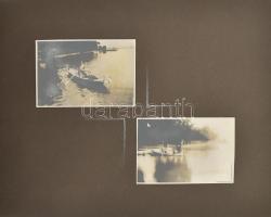 Amatőr fotóalbum "Tavasz, nyár, ősz, tél", 36 db beragasztott vegyes méretű fotóval